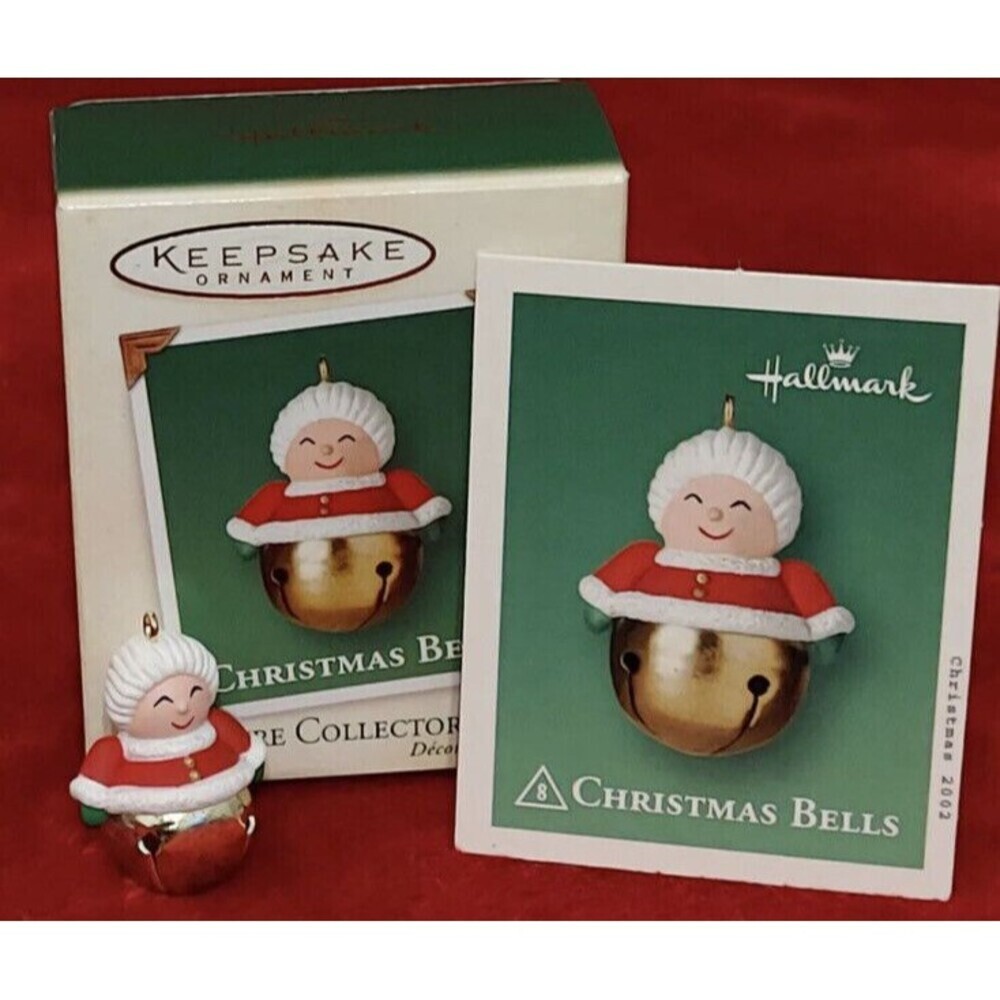 Vintage Hallmark Keepsake Ornament Miniature CHRISTMAS BELLS #8 In Series 2002